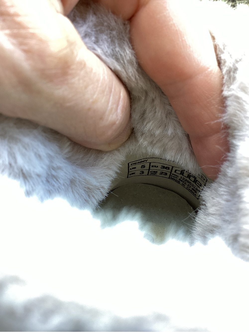 Hey Dude Denny Stone Grey Faux Fur Lined Slip-On Shoes Women’s US 5 NWT Cozy - Picture 9 of 11
